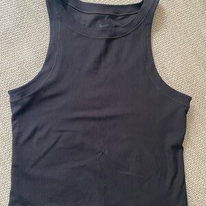 Nike Women's Zenvy Black Ribbed Tank Top
